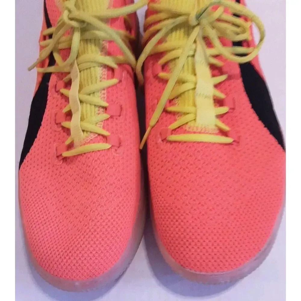 Puma Men's 10.5 Clyde Court Running Sneaker Neon Orange Yellow Hi-top Sneaker